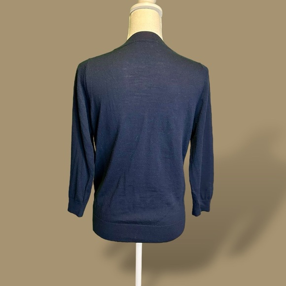 Boden Navy Blue 100% Wool Crewneck Pullover Sweater Size 10 - Picture 6 of 11